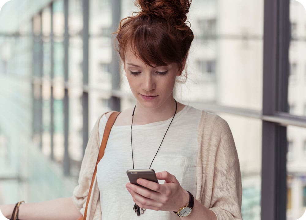 Woman using smartphone