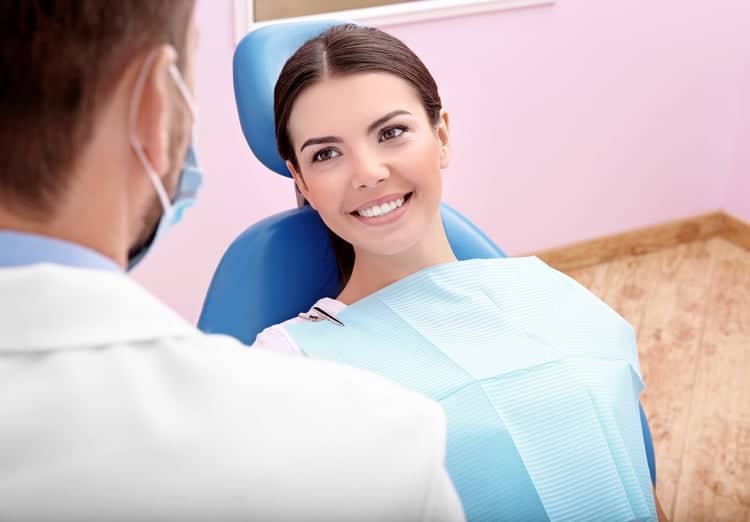 Dental patient in chair