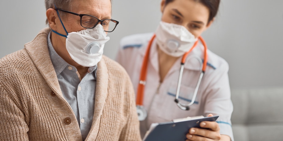 doctor and patient in mask