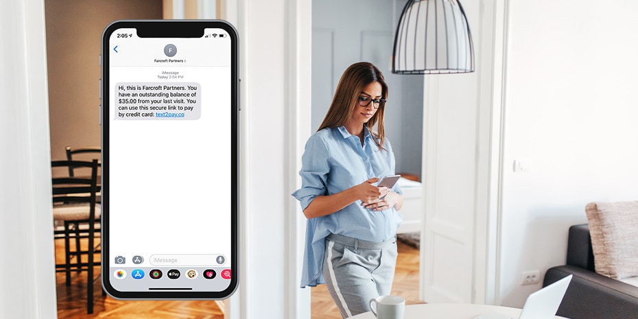 text payment link reminder to patient